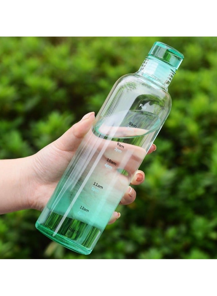 Healthy Plastic Sports Water Bottle\ flask with Time Markers, High quality flask - Image 2