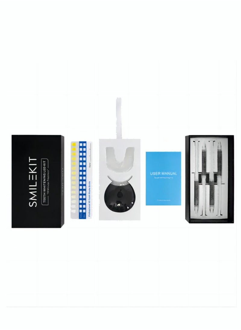 SMILEKIT Home Use Teeth Whitening Kit Natural Whitening Effective Stain Removal Include 4 Teeth Whitening Gel Pens Complimentary Color Card 