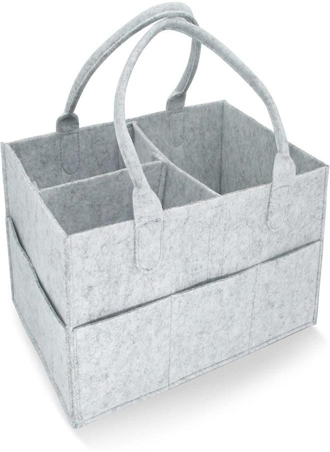 Generic Baby Diaper Tote Bag - Nursery Storage Bin for Changing Table | Portable Car Travel Organizer  - Image 1