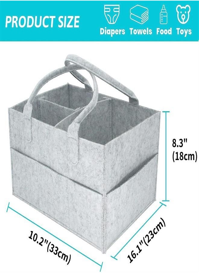 Generic Baby Diaper Tote Bag - Nursery Storage Bin for Changing Table | Portable Car Travel Organizer  - Image 2