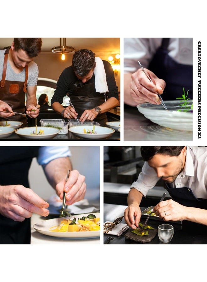 CREATIVECHEF Professional Chef's Kit, 7-Piece Plating Tools Culinary Set. It Is Mainly Used For Plating, Tasting Flavors And Making Cakes. Made Of 420 Stainless Steel.(Black) - Image 5