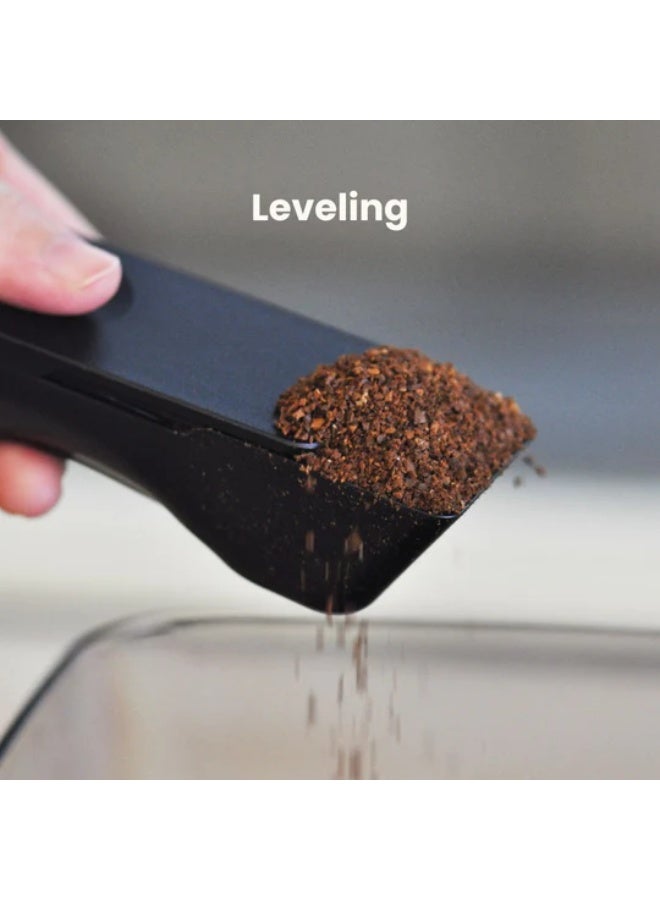 Ankomn 2-in-1 Brew Coffee Measuring Scoop With Built-In Leveling Plate, Quickly Measure 2 Tablespoons or 10 Grams of Ground Coffee or Coffee Beans Without A Digital Scale Needed (Black) - Image 5