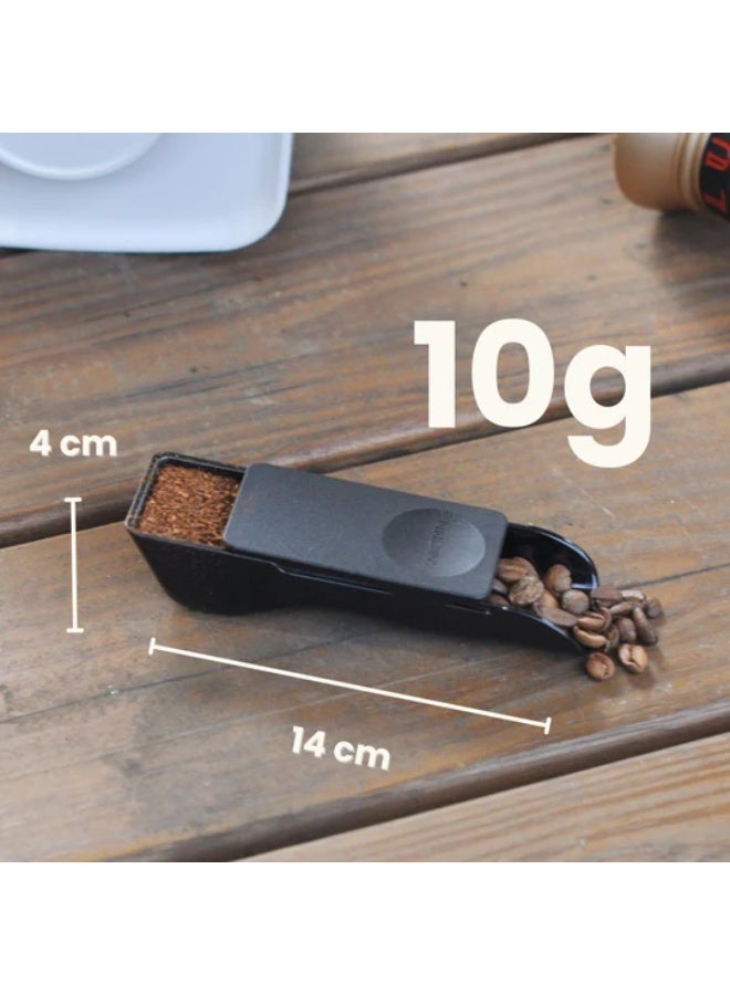 Ankomn 2-in-1 Brew Coffee Measuring Scoop With Built-In Leveling Plate, Quickly Measure 2 Tablespoons or 10 Grams of Ground Coffee or Coffee Beans Without A Digital Scale Needed (Black) - Image 3