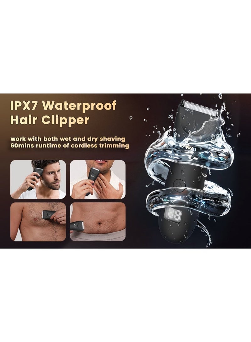 ENSSU Waterproof Wet & Dry Cordless Hair Trimmer-Clipper offers maximum control & comfort for users of all ages - high-performance 6000 RPM Motor, nick-free trimming on sensitive areas including the groin, pubic region, beard and body. - Image 5