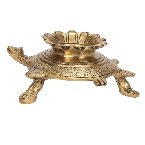 ARTVARKO Pure Brass Shankh Stand with Tortoise Conch Holder for Home Office Temple Prosperity (LxBxH-11x9x5 cm) - Image 5