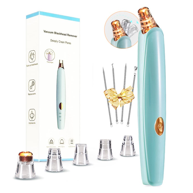 DIYthinker Blackhead Remover Pore Vacuum Cleaner - Upgraded Facial Pore Cleaner - Electric USB Pore Vacuum with 5 Probes - Upgraded Blackhead Suction Tool - Blackhead Remover Kit - Image 1