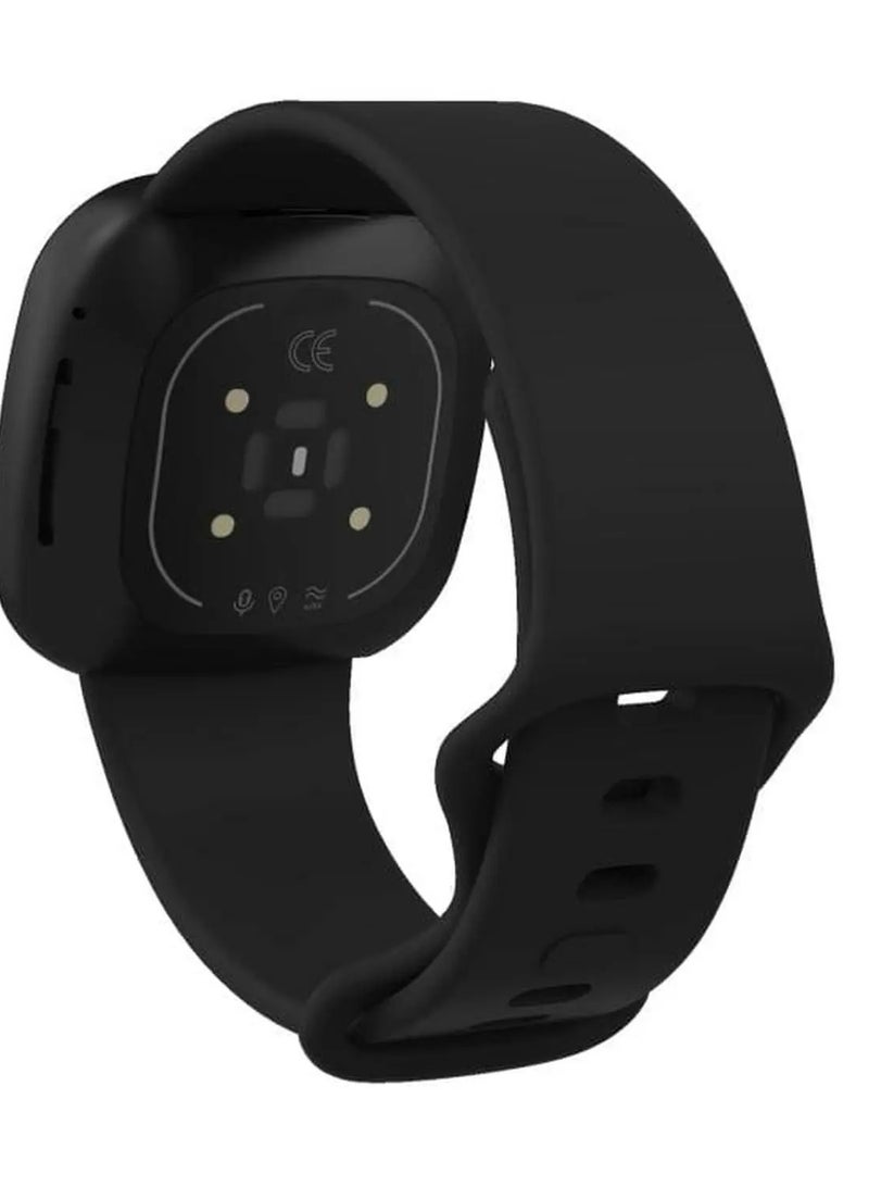 ديفيا 347344-BL Deluxe Series Sport Silicone Watch Band for Fitbit Versa 3 - Dark Blue - Image 2