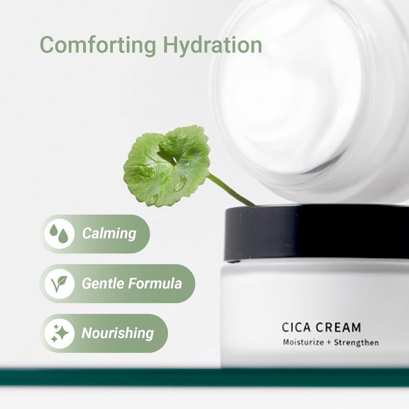 Meebak Cica Cream | Daily Moisturizer for Soothing, Repairing, & Firming with Niacinamide, Peptides, & Retinol | Deep Hydration for Glass Skin | Korean Skin Care - Image 2