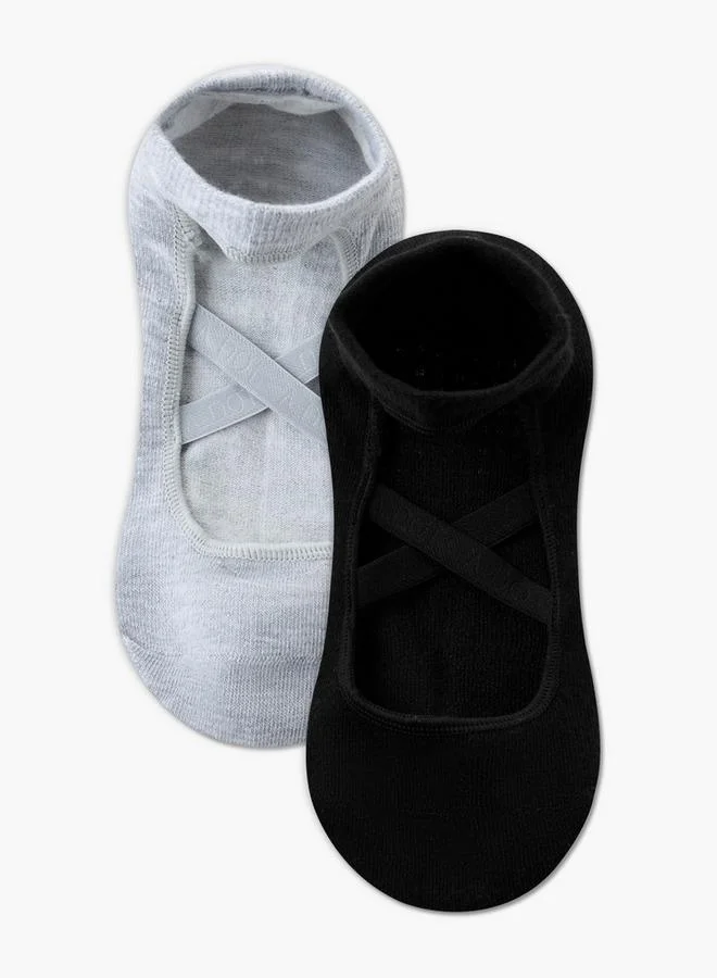 سبلاش فيڤ Pack of 2 Yoga Footsie Cotton Socks