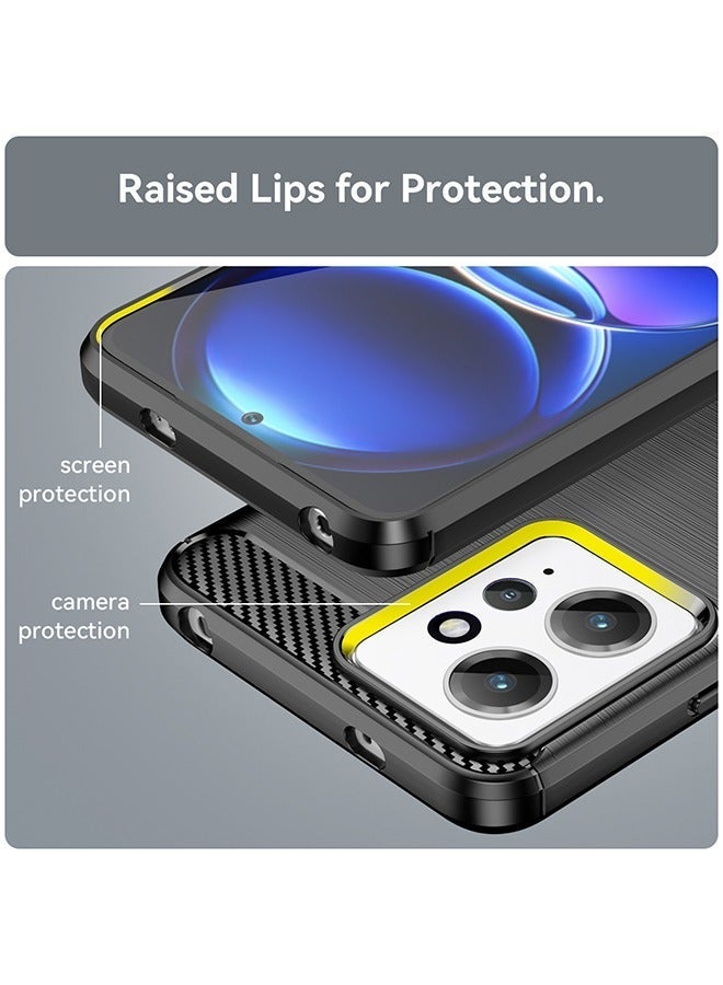 X-level Redmi Note 12 4G Case Cover with Soft TPU Carbon Fiber Texture Anti-Scratch Shockproof Slim Anti-Drop Bumper Back Cover Comfortable Touch shell Phone Accessory for Xiaomi Redmi Note 12 4G - Image 3