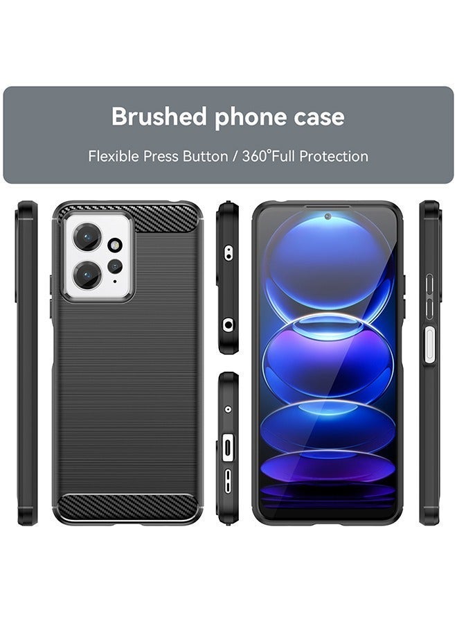 X-level Redmi Note 12 4G Case Cover with Soft TPU Carbon Fiber Texture Anti-Scratch Shockproof Slim Anti-Drop Bumper Back Cover Comfortable Touch shell Phone Accessory for Xiaomi Redmi Note 12 4G - Image 2