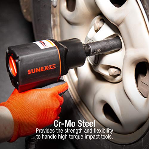 SUNEX TOOLS 2641, 1/2 Inch Drive Deep Impact Socket Set, 19-Piece, SAE, 3/8" - 1-1/2", Cr-Mo Alloy Steel, Radius Corner Design, Dual Size Markings, Heavy Duty Storage Case - Image 4