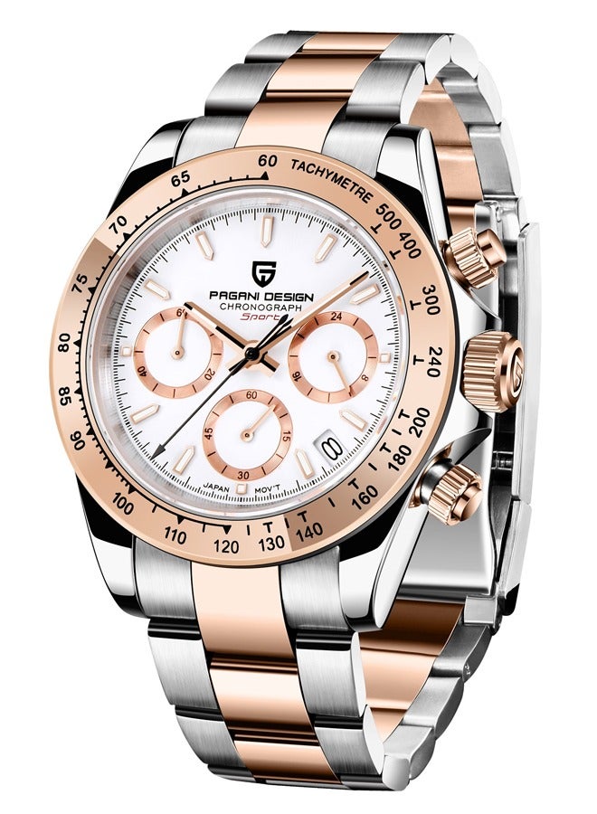 PAGANI DESIGN Men's Quartz Watches, Imported Movement, Waterproof, Stainless Steel Strap, Chronograph, All-Match Fashion, PD1644  - Image 2