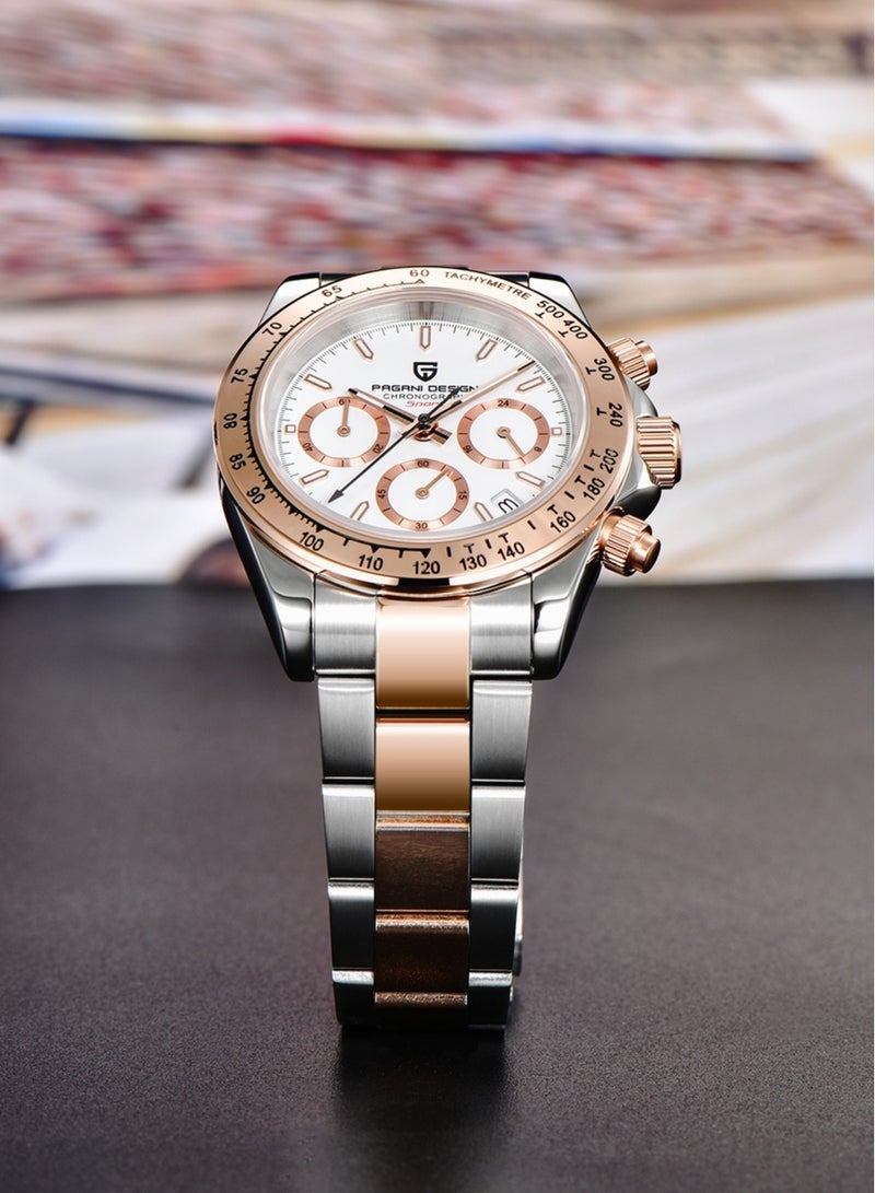 PAGANI DESIGN Men's Quartz Watches, Imported Movement, Waterproof, Stainless Steel Strap, Chronograph, All-Match Fashion, PD1644  - Image 3