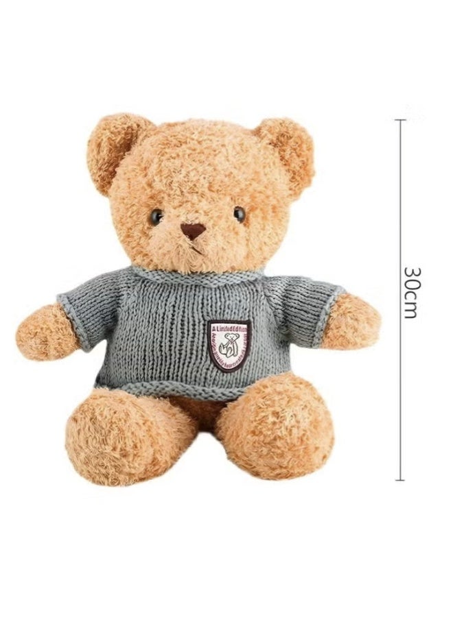 Yalla Pick 2Pcs 30Cm Teddy Bear Set, Soft Plush Stuffed Animals in Light and Dark Brown, Cute Pair for Home Decor, Kids Play, and as a Charming Gift - Image 3