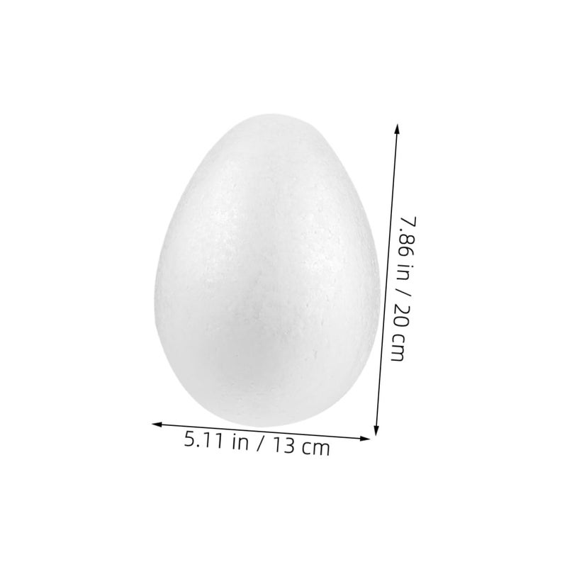 4 Pack White Foam Eggs For Easter Decorations Painting And Creative Art Projects - Image 3