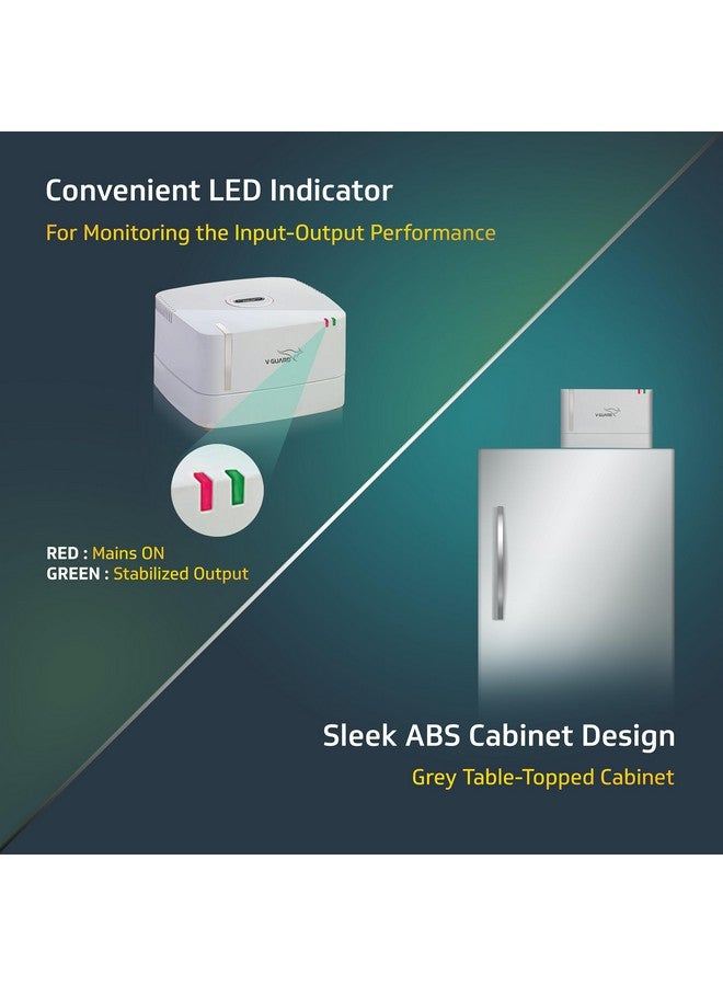 V-Guard VGSD 50 Supreme مثبت جهد للثلاجات حتى 300 لتر | حماية متقدمة من السخونة الزائدة | سعة 2 أمبير | مؤشر LED مريح | ضمان 5 سنوات | رمادي (نطاق العمل: 130-290 فولت AC) - Image 5