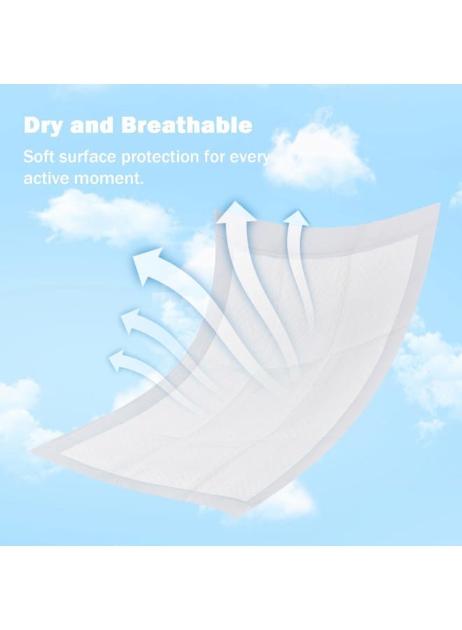 FORYEE Disposable Underpads 17 x 24 Inches (50 Pack) Incontinence Bed Pads Heavy Absorbent Soft Non-Woven Fabric Breathable - White - Image 4