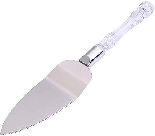 Diazola Diazola Stainless Steel Cake Knife and Server Set with Acrylic Handle Slicer Cutter Pizza Shovel Knife Pie Server Hand Tool with Cutting Knife Decorating Tools Set 3 Piece  - Image 5
