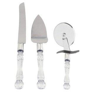 Diazola Stainless Steel Cake Knife and Server Set with Acrylic Handle Slicer Cutter Pizza Shovel Knife Pie Server Hand Tool with Cutting Knife Decorating Tools Set 3 Piece - pzsku/Z8B8B1000BEE5EFC5BB20Z/45/1748244740/b6b5366b-b63f-4e2f-a458-03ff05d1d178