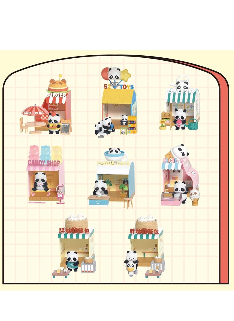 Generic - 1 set of 52TOYS Panda Roll "Shopping Street" series blind box, 6 pcs of non-duplicate, collect all in one time - Image 1
