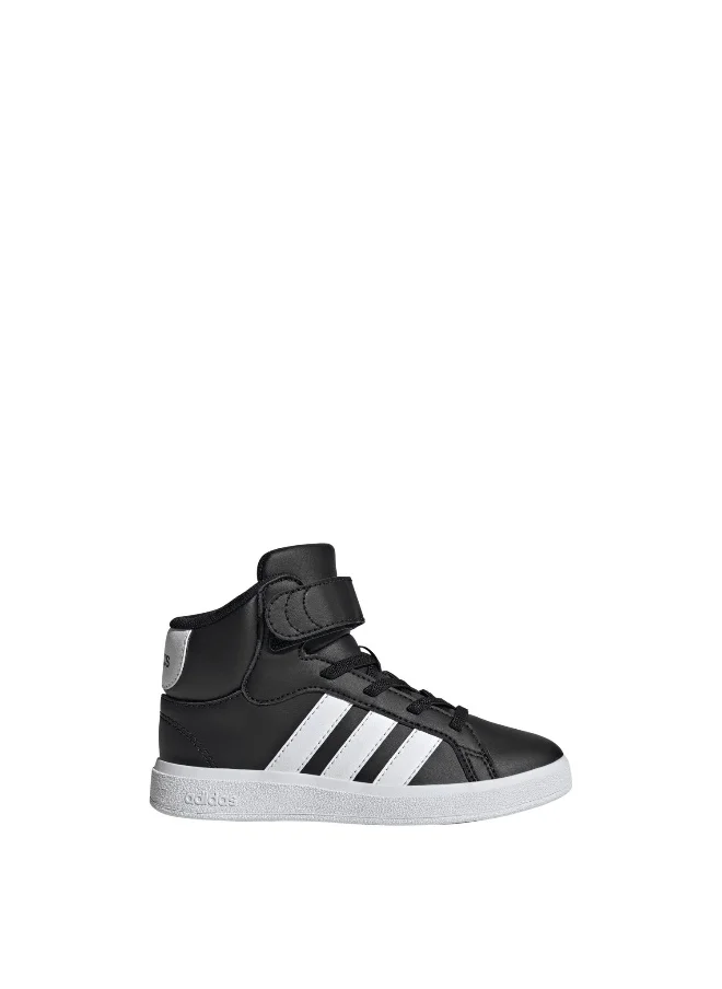 اديداس adidas Grand Court Mid K Black Sportwear Shoes 10K