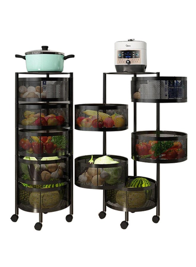 Tradeo 5-Layer Round Rotating Kitchen Storage Rack – Multi-Purpose Fruit & Vegetable Basket Organizer for Kitchen, Living Room & Bathroom - Image 5