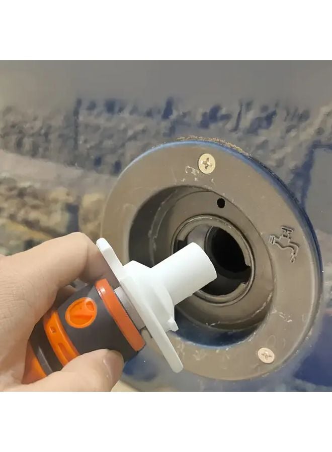 White RV Water Tank Inlet Easy Installation Durable Plastic Camping Outdoor Essential - Image 2