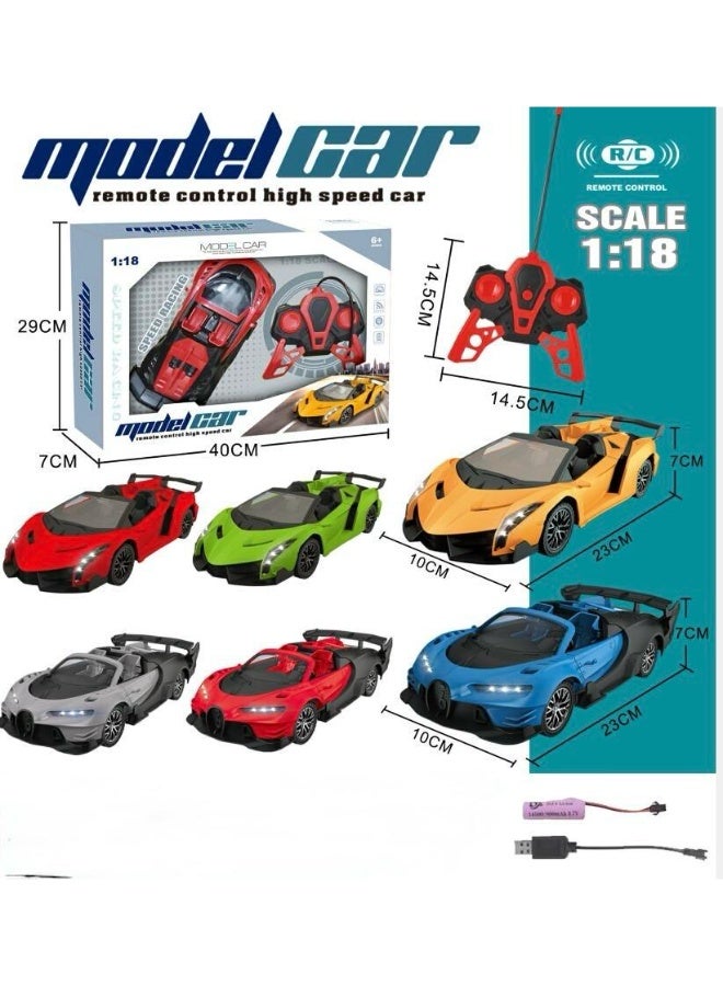 Toyland 1:18 Scale Remote Control Racing Car High Speed RC Sports Car with Controller-Blue - Image 2