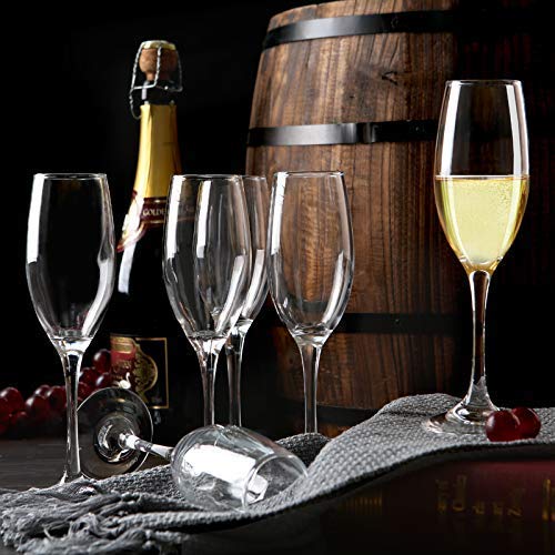Cloudsell Crystal Wine Glasses Long Stem Red Wine Glass Set165 ml Set of 4 - Image 1