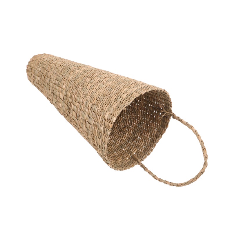 Woven Hanging Basket: Rustic Front Door Hanging Flower Basket - Bouquet Container For Home Wedding Garden Farmhouse Decor - Image 1