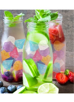 KASTWAVE KASTWAVE 48 Pack Reusable Ice Cubes, Diamond Shape Reusable Frozen Ice Cubes, Plastic Squares for Drinks like Whiskey, Wine or Beer, to keep your Drink Cold Longer (multiple colour)  - Image 2