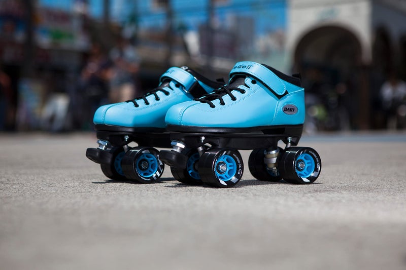 Riedell Dart Roller Skate - Quad Roller Speed Skates | Light Blue | Size 5 - Image 2