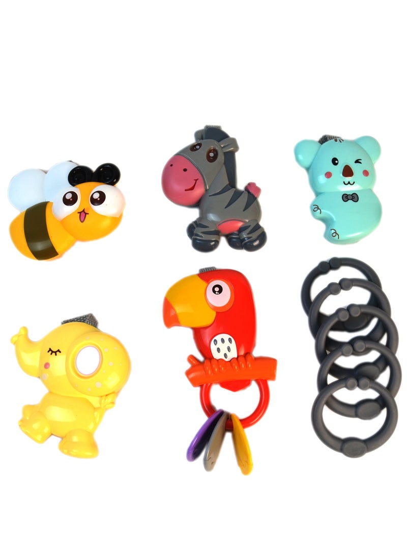 Baby Rattles Toys Set, Infant Grab Shake Rattle, Sensory Teether, Infant development manual sounding toys, Newborn First Birthday Gift 0 1 2 3 4 5 6 7 8 9 10 12 Month Boy Girl Gift - Image 2