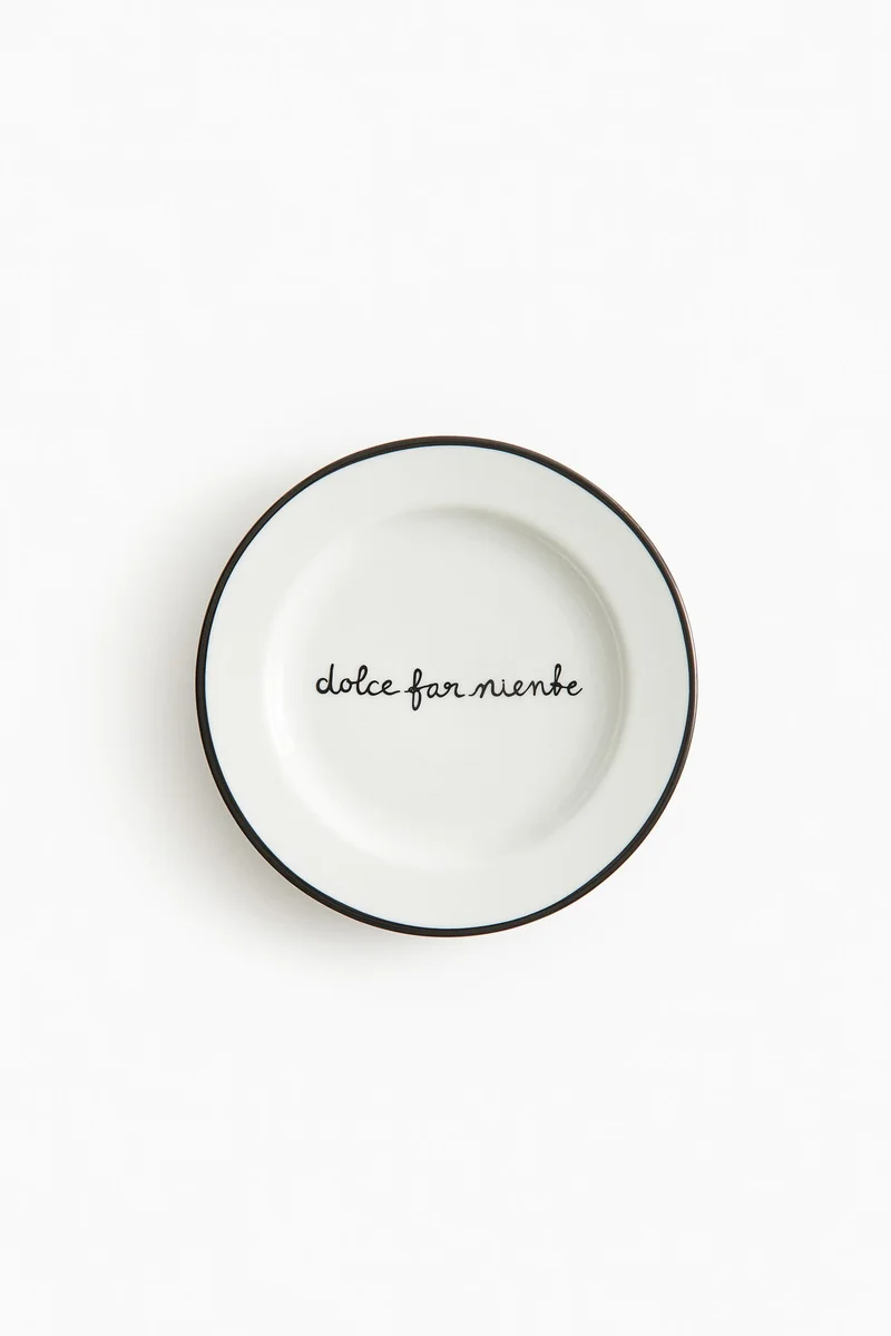 H&M Small motif-detail porcelain plate