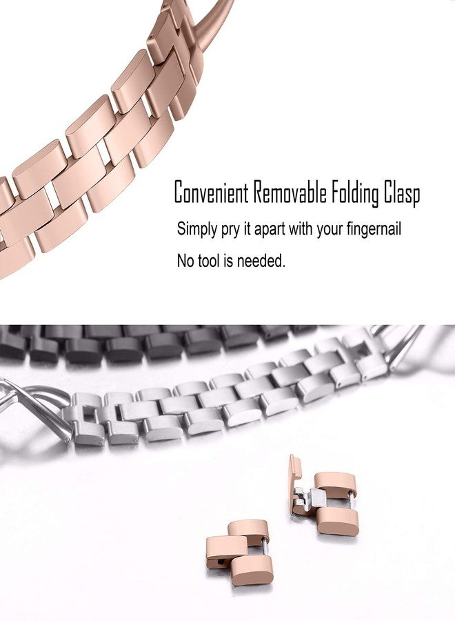 Secbolt Bands Compatible with Apple Watch Band 38mm 40mm 41mm 42mm(Series 11/10) Iwatch SE Series 11/10/9/8/7/6/5/4/3/2/1 Women Dressy Jewelry Stainless Steel Accessories Wristband Strap, Color Match Series 3&4&5&6&SE Gold Watch - Image 5