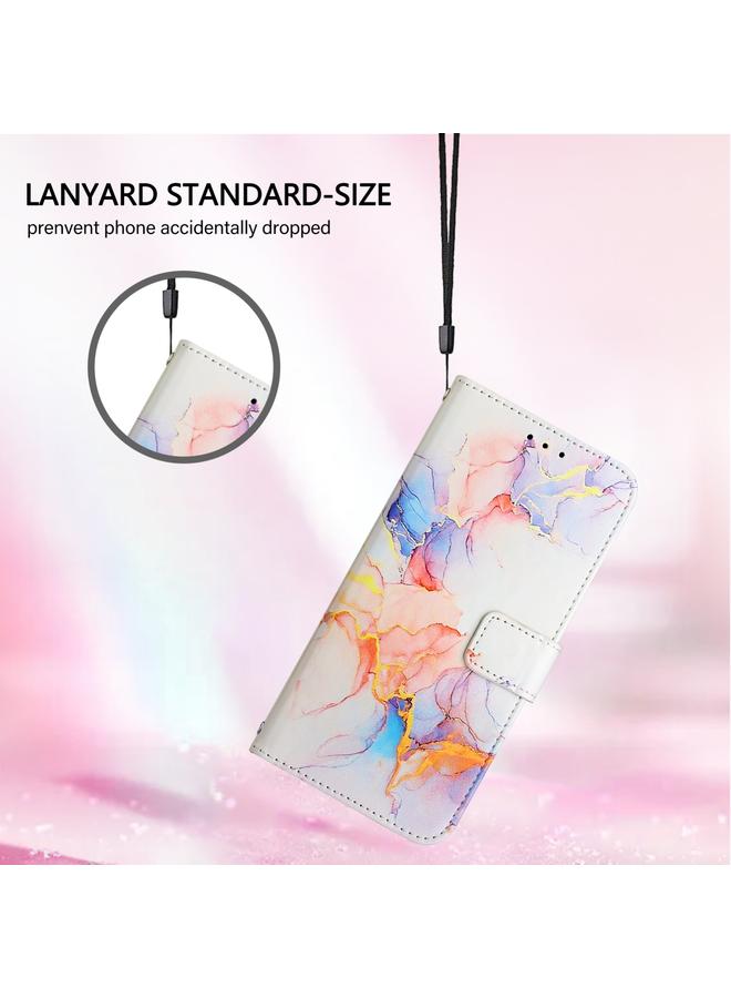 S-TOP Case For Samsung Galaxy M55 PT003 Marble Pattern Flip Leather Phone Case - Image 5