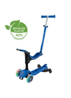 GLOBBER Globber Go Up Sporty Lights 360 Degree 3-wheel Kick Scooter in Navy Blue  - Image 5