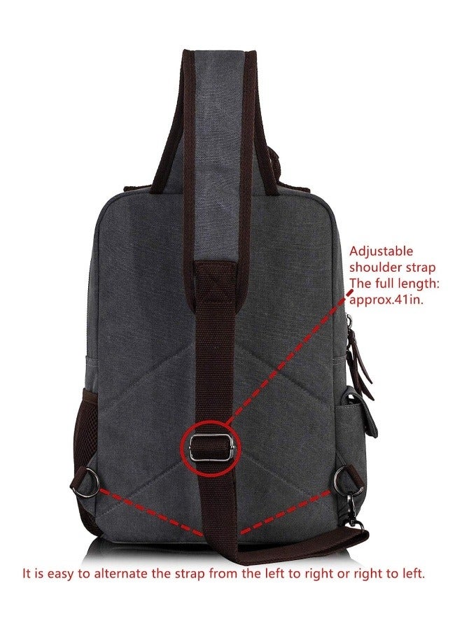 M MIAOYAN Men's and women's canvas backpacks casual fashion business commuter computer bags outdoor travel single and double shoulder bags  - Image 2