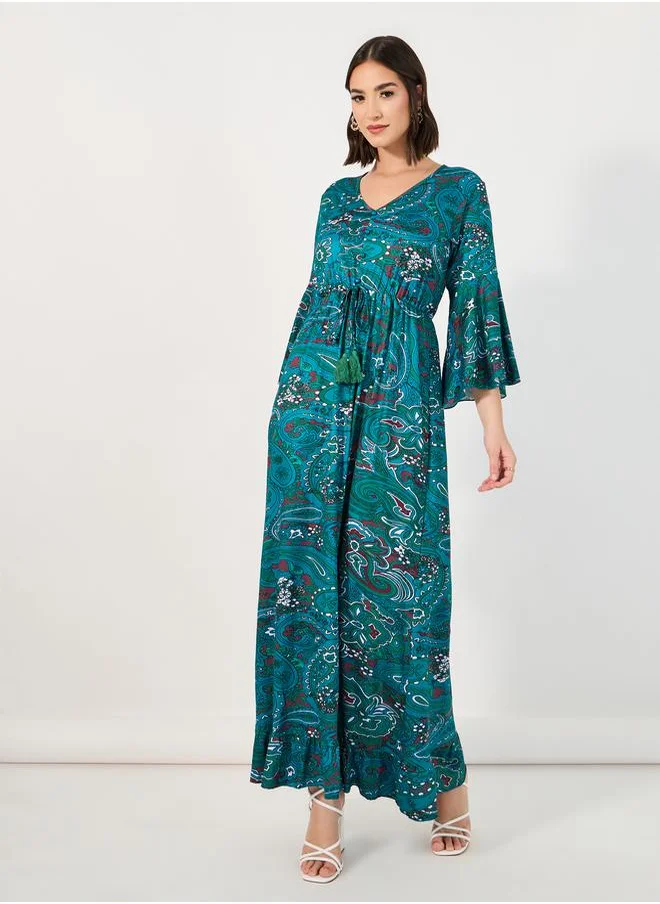Styli Paisley Print Maxi Dress