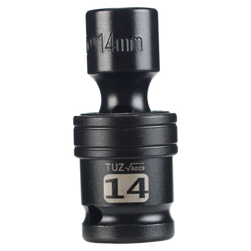 12 Universal Joint Socket12Inch Drive Shallow Impact Universal Joint Swivel SocketChrome Molybdenum Steel6 Point Metric 14mm