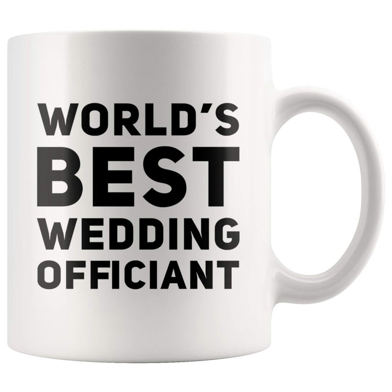 Panvola Worlds Best Wedding Officiant From Bride Groom Anniversary Souvenir Pastor Gifts Minister Drinkware Ceramic Coffee Mug 11 oz White