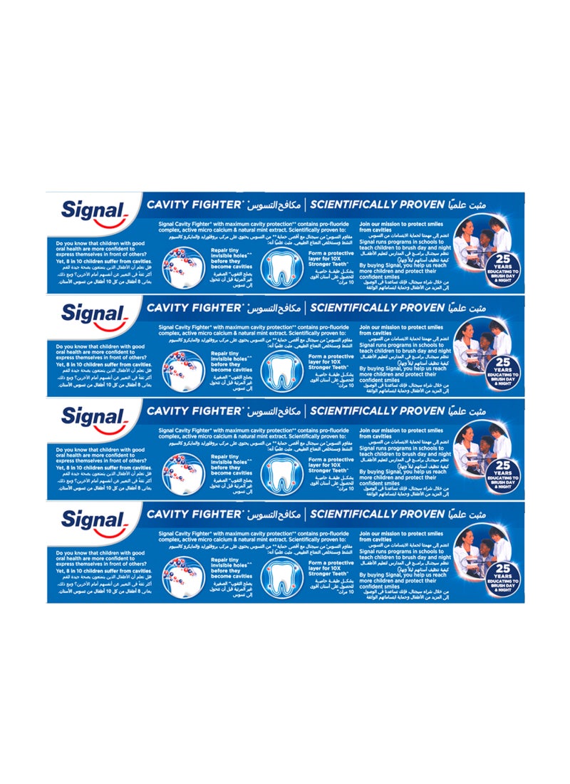 Signal Fluoride Toothpaste Cavity Fighter 75ml x 4 - Image 2