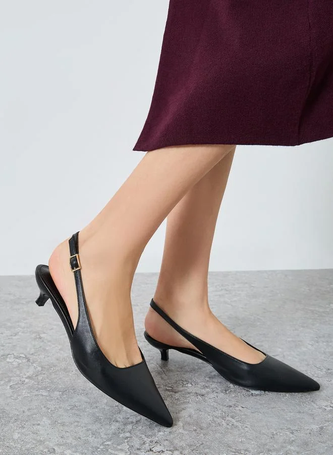 Raid Zariya Slingback Buckle Kitten Heel Shoes