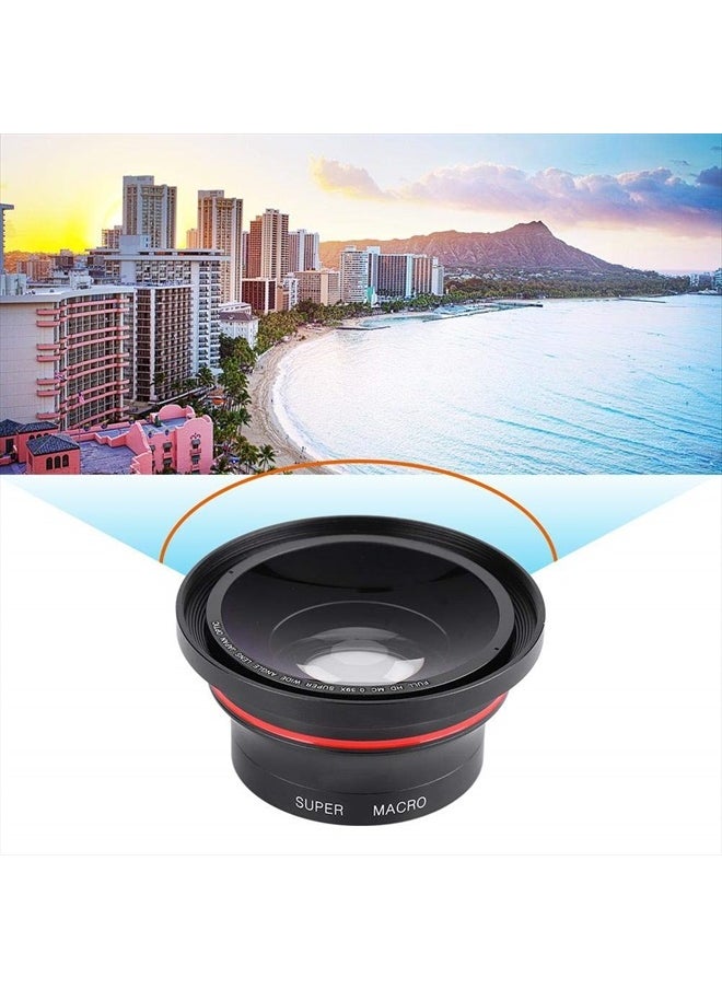 Serounder 37mm 0.39X Professional HD Wide Angle Lens with Macro Lens and 37mm Phone Clip for Camcorder DSLR Camera  - Image 3
