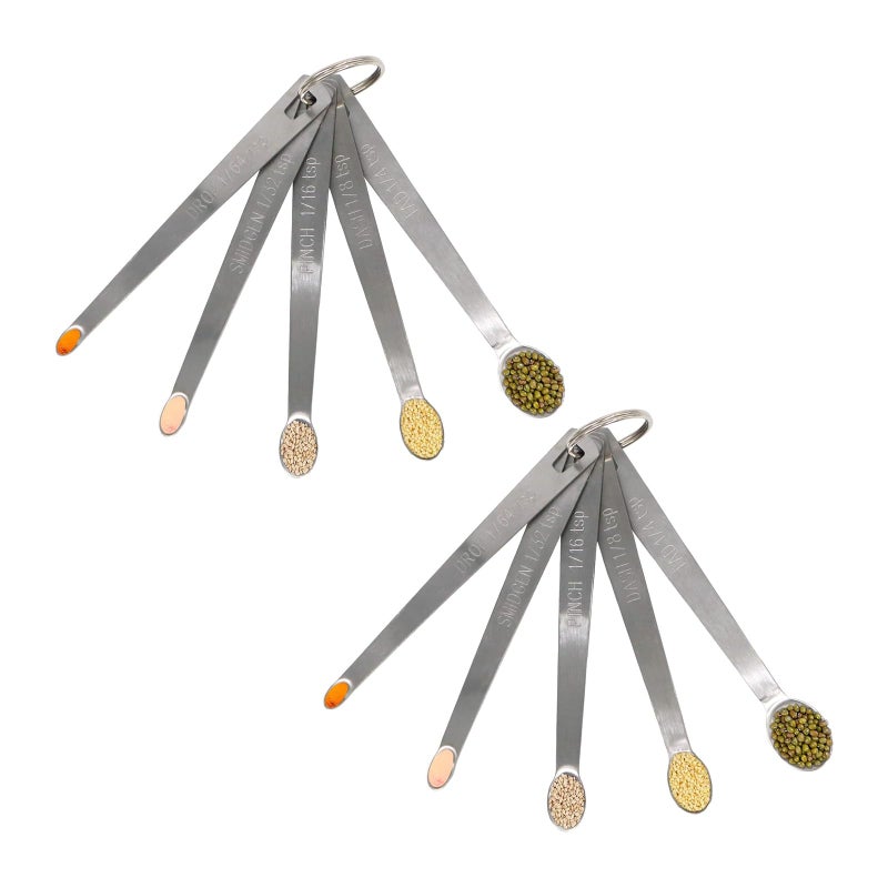 BERYLER 2Pack Mini Measuring Spoons Set, Heavy Duty Stainless Steel Teaspoon for Cooking and Baking, Suitable for Small Amount of Dry or Liquid Ingredients and Spices - Image 1