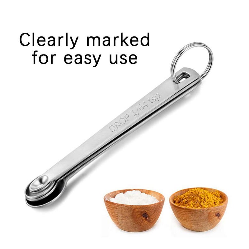 BERYLER 2Pack Mini Measuring Spoons Set, Heavy Duty Stainless Steel Teaspoon for Cooking and Baking, Suitable for Small Amount of Dry or Liquid Ingredients and Spices - Image 4