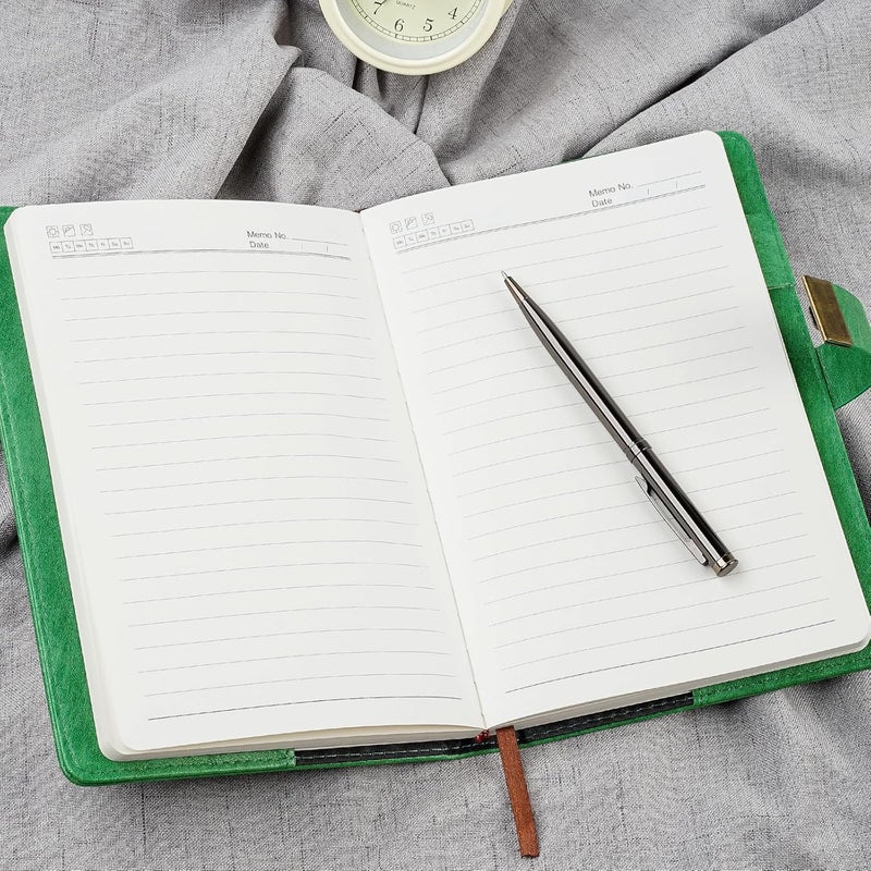 WEMATE Diary with Lock, A5 PU Leather Journal 240 Pages Vintage Password Protected Notebook with Pen and Gift Box Planner Organizer for Women Men 8.6 x 5.8 Inch - Image 3