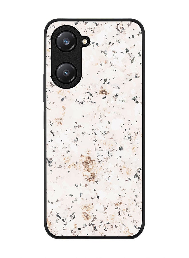 Stylizedd Rugged Black edge case for Vivo Y28s 5G / Vivo Y18 4G /Vivo Y03 4G, Slim fit Soft Case Flexible Anti Drop TPU Gel Thin Cover - Marble Print Stone - Image 1