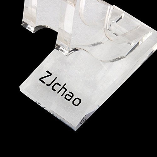 ZJchao 24k Rose Display Stand, 7.5 * 4.72 * 1.58Inch Gold Long Stem Roses Artificial Flower Base Rose Transparent Shelf Support- Clear (Rose Stand) - Image 4